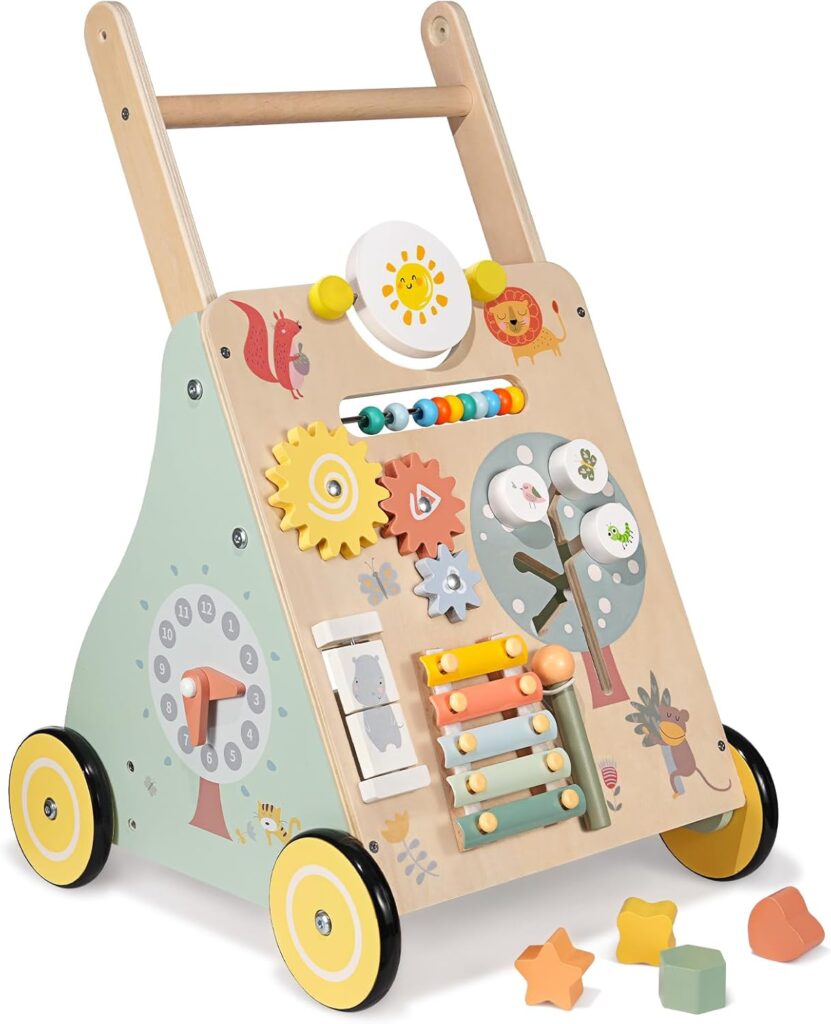 GiggleGems Wooden Baby Walker